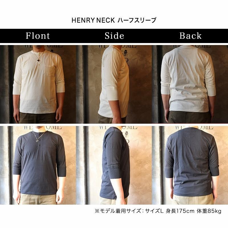 グラッドハンド Tシャツ メンズ ヘンリーネック ポケット 長袖 5