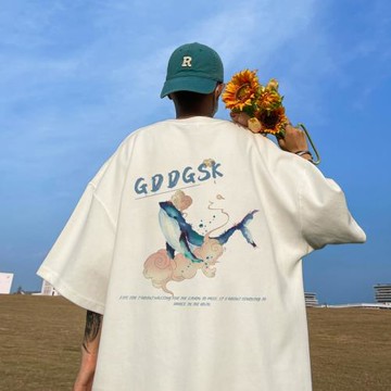 青少年短袖t恤男夏季新款潮流初中生純棉上衣帥氣男生半袖體恤衫