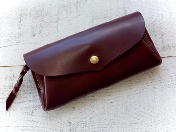 JAPAN 皮卡12長款錢包系列-信封Bitter 棕