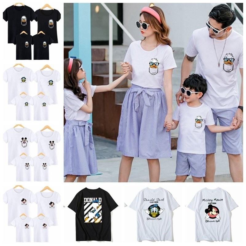 ミッキー ドナルド 半袖Tシャツ 親子T-shirt Tシャツトップス カットソー カップル メンズ レディース 親子ペア 男の子 女の子 親子服お揃い  通販 LINEポイント最大GET | LINEショッピング