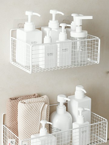 衛生間置物架洗手間壁掛收納神器洗漱臺免打孔洗澡間浴室墻上廁所