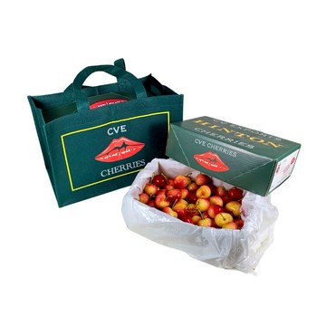 送上桃氣小可愛【新鮮屋 FRESCO】紐西蘭大嘴巴30mm白櫻桃禮盒 (1kg±10%/盒) 新年禮盒 春節禮盒 年節送禮 過年走春 送親友 伴手禮 櫻桃皇后 香甜多汁 限量提袋 送禮大方