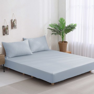 【床包枕套組】寧靜藍 / 200織精梳純棉床包枕套組 / 極簡生活 / 網路限定 / DON