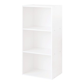 《HOPMA》日式木紋三層櫃(2入) 台灣製造 儲藏收納櫃 三格書櫃 展示空櫃-時尚白