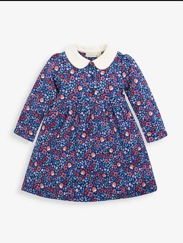 經典英倫 童話故事公主圓領 知更鳥小洋裝 適合聖誕節穿著