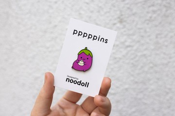 茄子巴巴 Noodoll 琺瑯別針