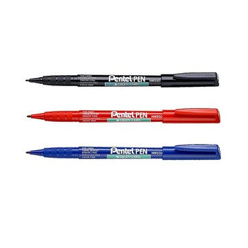 寒暑假必備【史代新文具】飛龍牌Pentel NMS50 1.0mm 細字 環保油性筆(1盒12支)