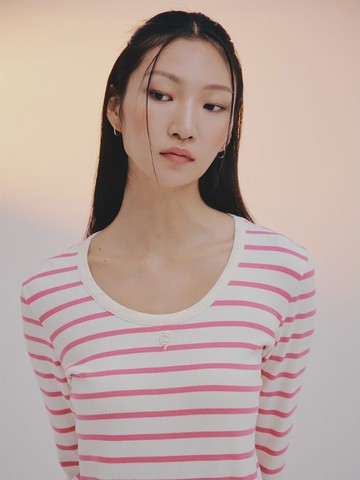 Essential Striped T-shirt - Pink
