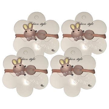 SY 造型髮束  立體兔粉  4個  不適用