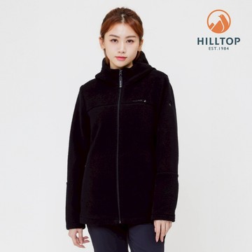【hilltop山頂鳥】保暖刷毛連帽外套 女款 黑｜PH22XFZ4ECA0