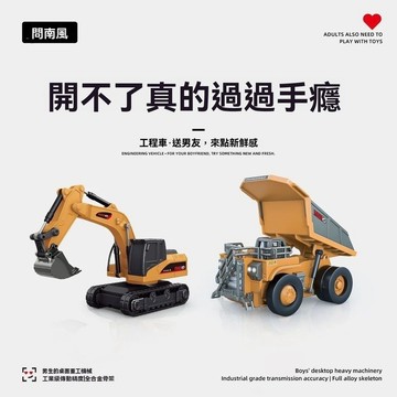 全比例精緻工程車模型🎯｜迷你挖掘機/翻斗車/叉車三件組｜細節仿真金屬質感｜桌玩系列 收藏擺件✨