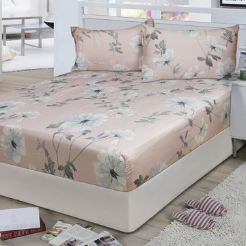 【多利寶寢具】FITNESS_100%純天絲加大60支床包枕套三件組-悅墨粉