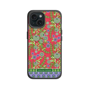 iPhone 15 SolidX 黑 - Catalina Estrada - Red Flowers