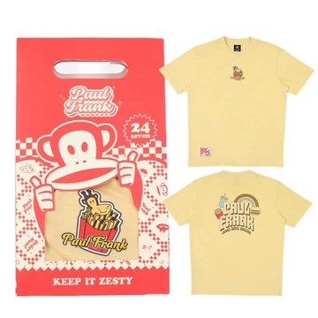 【Paul Frank】吃不胖的零食盲盒-薯條T淺黃款(XL)