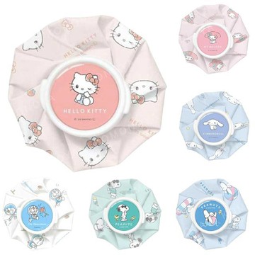 小禮堂 Sanrio 三麗鷗 史努比 尼龍圓筒冰敷袋 S (滿版表情款) Kitty 美樂蒂 大耳狗