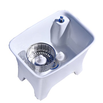 優樂悅~雙驅動拖把池槽加高腳四腿陶瓷旋轉洗地拖帕家用陽臺特大號墩布盆