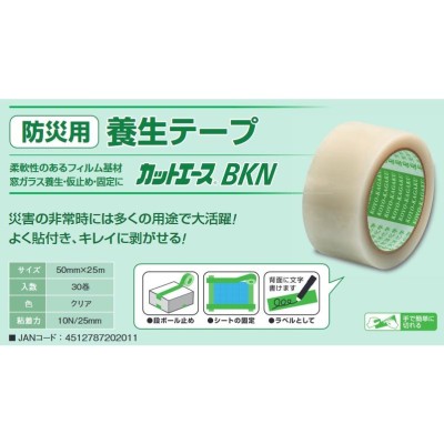 寺岡製作所 養生テープ 50mm×25m 透明 TO4100T-25 1巻 〔×10セット