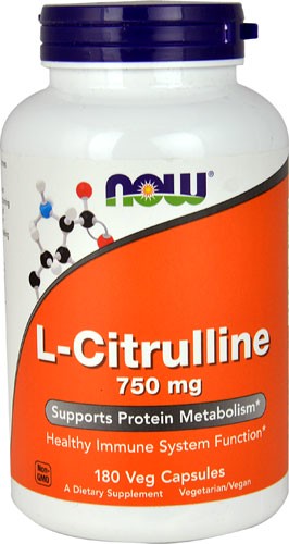 NOW Foods L-Citrulline 750 mg - 180 Veg Capsules