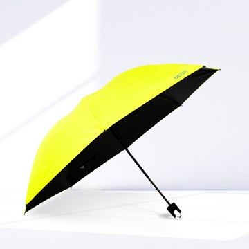 TDN收的妙降溫黑膠抗UV秒收傘_自動收傘反向折傘(螢光黃)