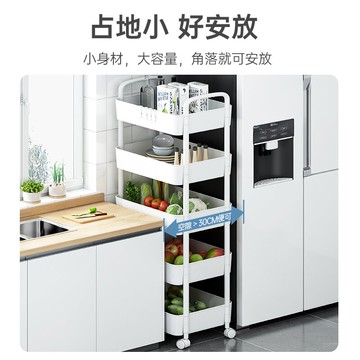 廚房置物架小推車多層落地菜籃子多功能收納架放菜架子家用儲物架