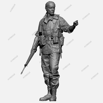 【台灣出貨】✨免運 白膜 1/35 越戰歐洲兵人 樹脂兵人 白模(原特) 拼裝模型 A-2005 模型製作