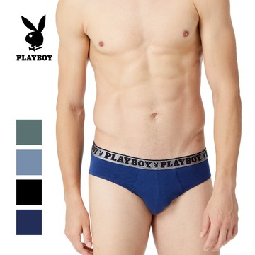 [家速配]Play Boy織帶彈性三角褲3入-L(顏色隨機出貨)