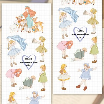 once upon a time 6 ver2 PET (hamil) 復古女孩仕女角色貼紙