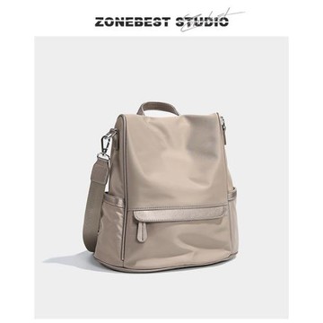 防盜雙肩包2023新款防水尼龍布背包牛津布百搭日韓學院風休閑書包