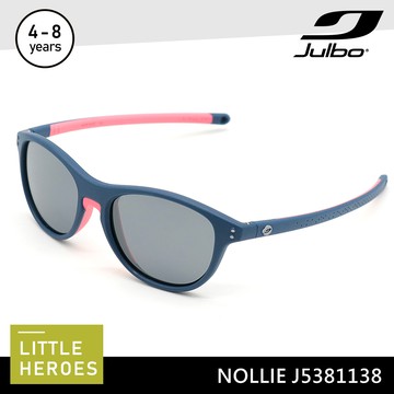 Julbo 小童太陽眼鏡 NOLLIE J5381138 / 消光深藍-粉框 (PC煙灰鍍膜鏡片)