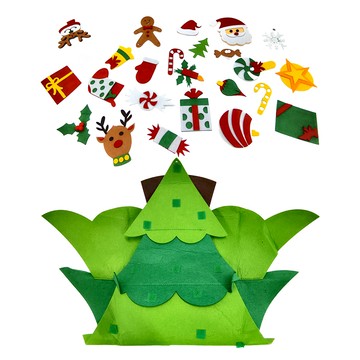 QiMart DIY毛氈布掛牆聖誕樹，拼接聖誕樹，不含燈泡  1個