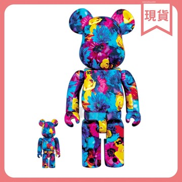 BEARBRICK 蜷川實花 二代 藍花 400+100％
