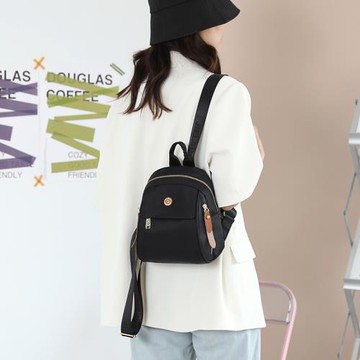 旅行百搭帆布女輕便休閑雙肩包