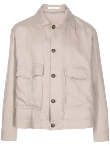 Tagliatore - linen shirt jacket - men - Cupro/Linen/Flax - 48 - Neutrals