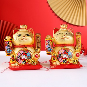 招財貓 7寸招財貓開業擺件 電動招手發財貓 搖手店鋪禮物收銀臺店鋪客廳「限時特惠」