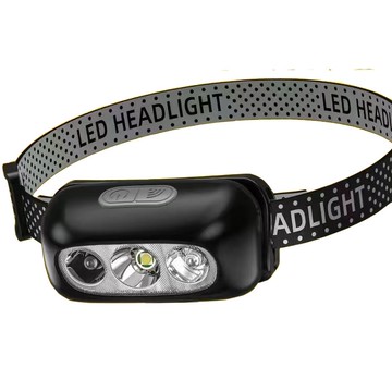 燈超亮感應頭戴式LED夜釣燈便攜超長續航戶外照明小手電筒384M