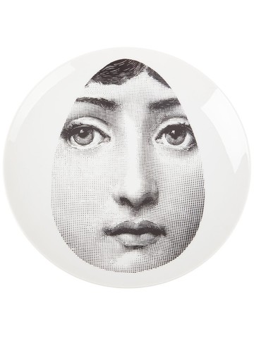 Fornasetti - Plate - unisex - China - One Size - Black