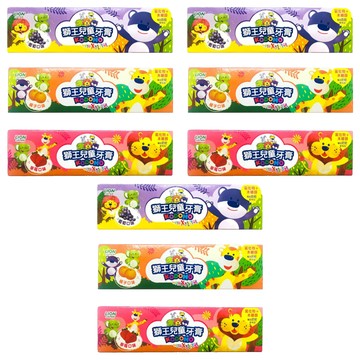 KODOMO 兒童牙膏，活性氟化物和木糖醇，三種水果口味  135g  3組