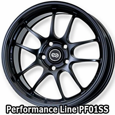 (1本価格) 17インチ 9.0J 5/114.3 エンケイ パフォーマンスライン PF01SS (MBK) ホイール 1本