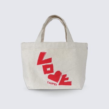 【仲夏周年慶】經典設計 LOVE台北 雙面印花手提帆布袋
