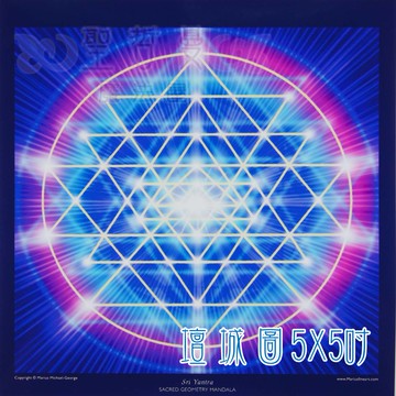 壇城圖 Sri Yantra【5*5吋美國進口正版作品】- 幾何圖與意象圖系列畫