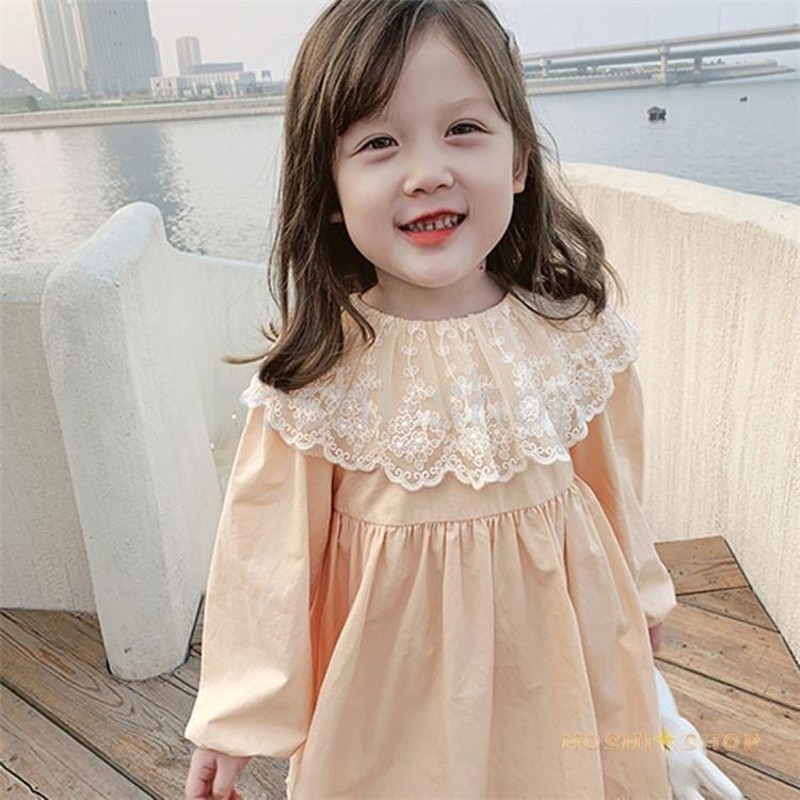 子供服 ワンピース ピンク 韓国子供服 キッズ 女の子 長袖ワンピース