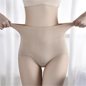 魔塑褲高腰暖宮收腹提臀舒適親膚透氣蕾絲邊石墨烯抗菌翹女神內褲