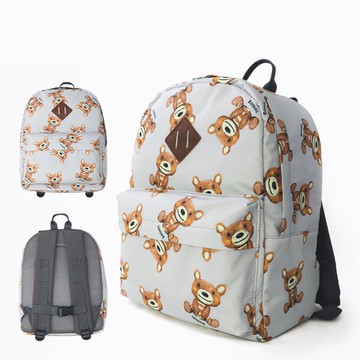 日本 ZOOLAND - [潑水加工]童趣大容量減壓上學背包-絨毛熊熊 (35x26x14cm)