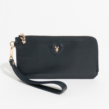 PLAYBOY - 薄長夾附手挽帶  Striking系列 - 深藍色