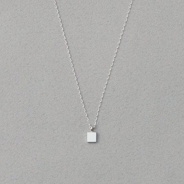 【ete】 K10WG 簡約方形幾何項鍊