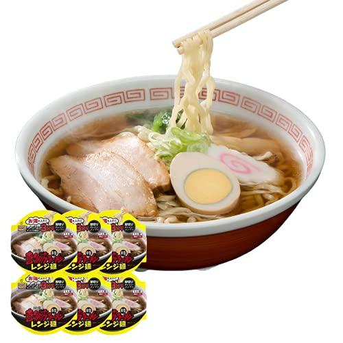  喜多方ラーメン レンジ麺 醤油6食 河京 太麺 ちぢれ麺 醤油ラーメン（自家製麺）（ラーメン製造元）