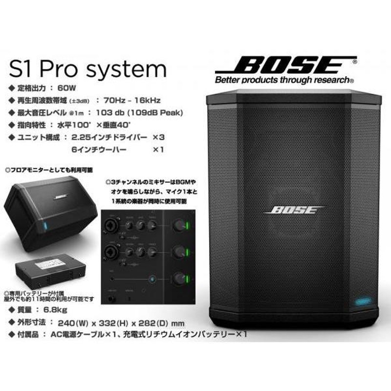 BOSE(ボーズ) S1 Pro と Backpack と スピーカースタンドセット(K306B