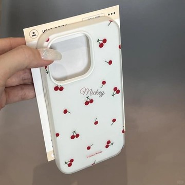 ins韓風紅色櫻桃iPhone15蘋果14promax手機殼新款13超火12硬殼女