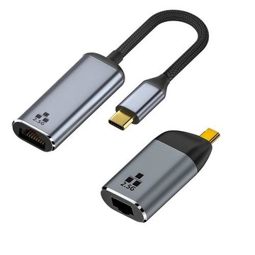 type-c公轉RJ45網口2500連接器即插即用全系兼容TYPE-C網口轉換器