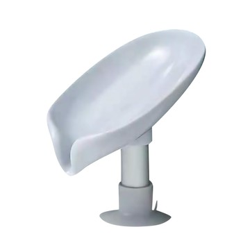 蕉蕉購物 樹葉造型免打孔瀝水肥皂架 灰色  1個